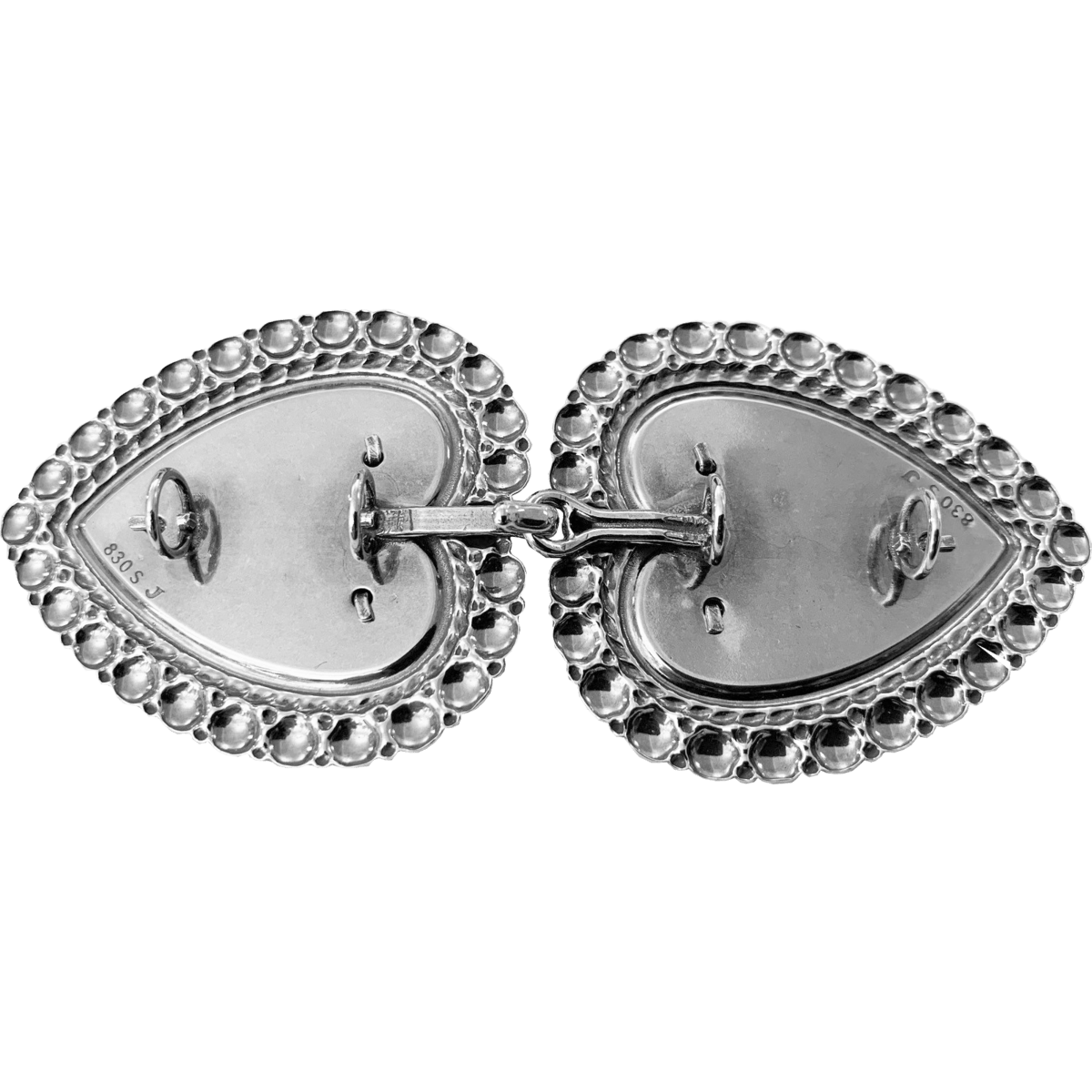 Beltespenne til skinnlist med lilla stein, oksidert - Bilde 2