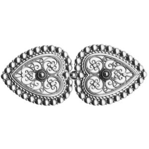 Beltespenne til skinnlist med kruser, oksidert