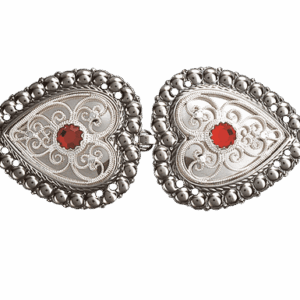 Ferdig Sunnmøre Cape u/for med Hjertespenne m/rød stein - Bilde 2