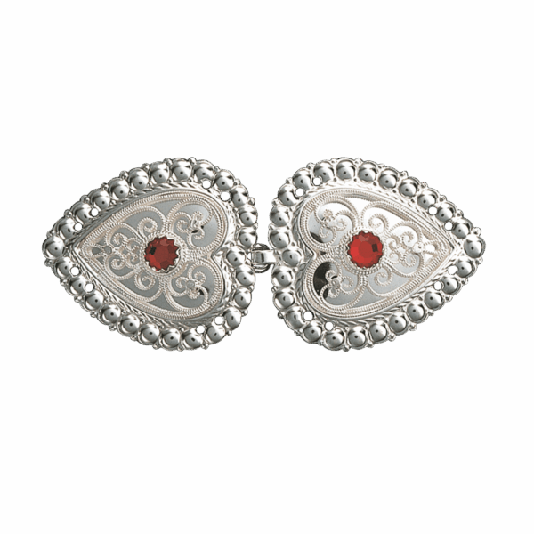 Capespenne med raud stein, kvit