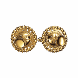 Spenne med syhol, forgylt