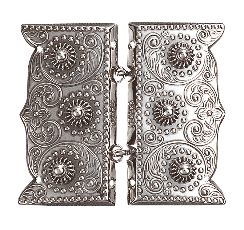 Beltespenne med kruser og syhol, oksidert - Bilde 1