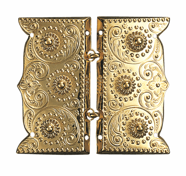 Beltespenne med kruser og syhol, forgylt