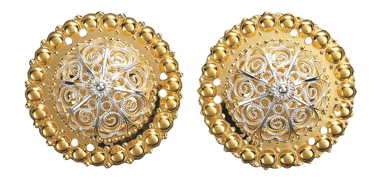 Borer 40 mm med kruser, forgylt/kvit - Bilde 1