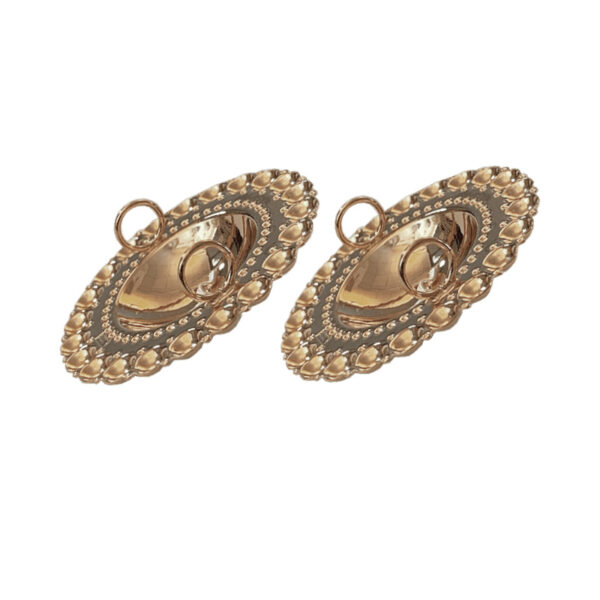 Borer 40 mm med kruser til skinnlist, forgylt/kvit