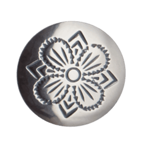 Knapp 19 mm med lang hempe, oksidert