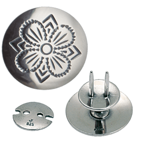 Knapp 19 mm til kniv, oksidert