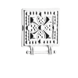 Veskestøl med kort hempe, kvit