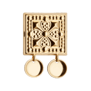 Beltestøl med trådkantlauv, forgylt