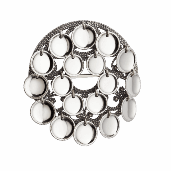 Sølje med trådkantlauv, oksidert