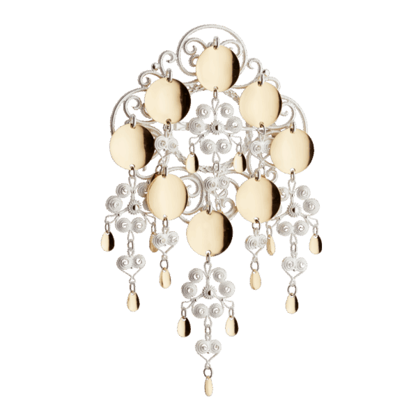 Sølje Nordland, kvit/forgylt