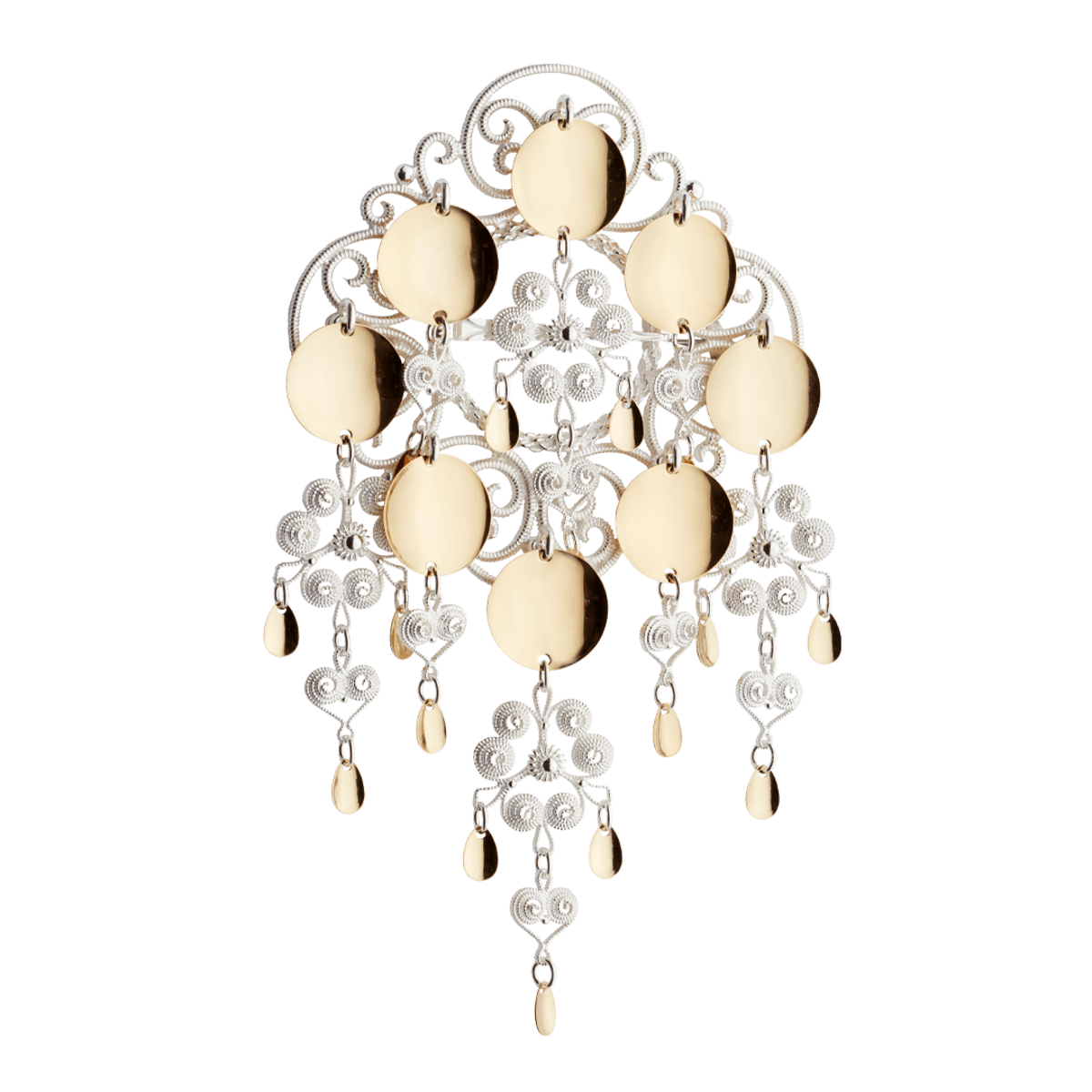 Sølje Nordland, kvit/forgylt - Bilde 1