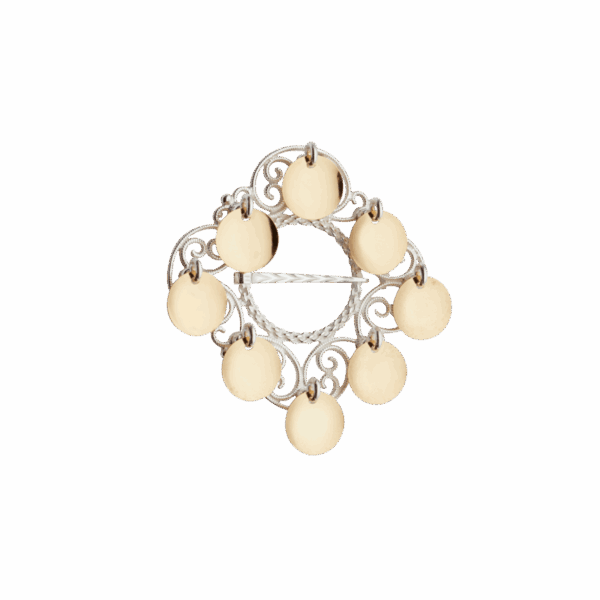 Sølje Nordland, kvit/forgylt