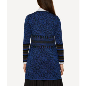 Silkevei lang cardigan blå - Bilde 3