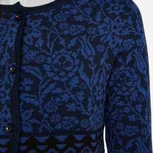 Silkevei lang cardigan blå - Bilde 4