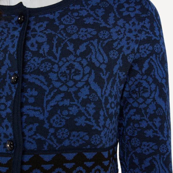 Silkevei lang cardigan blå