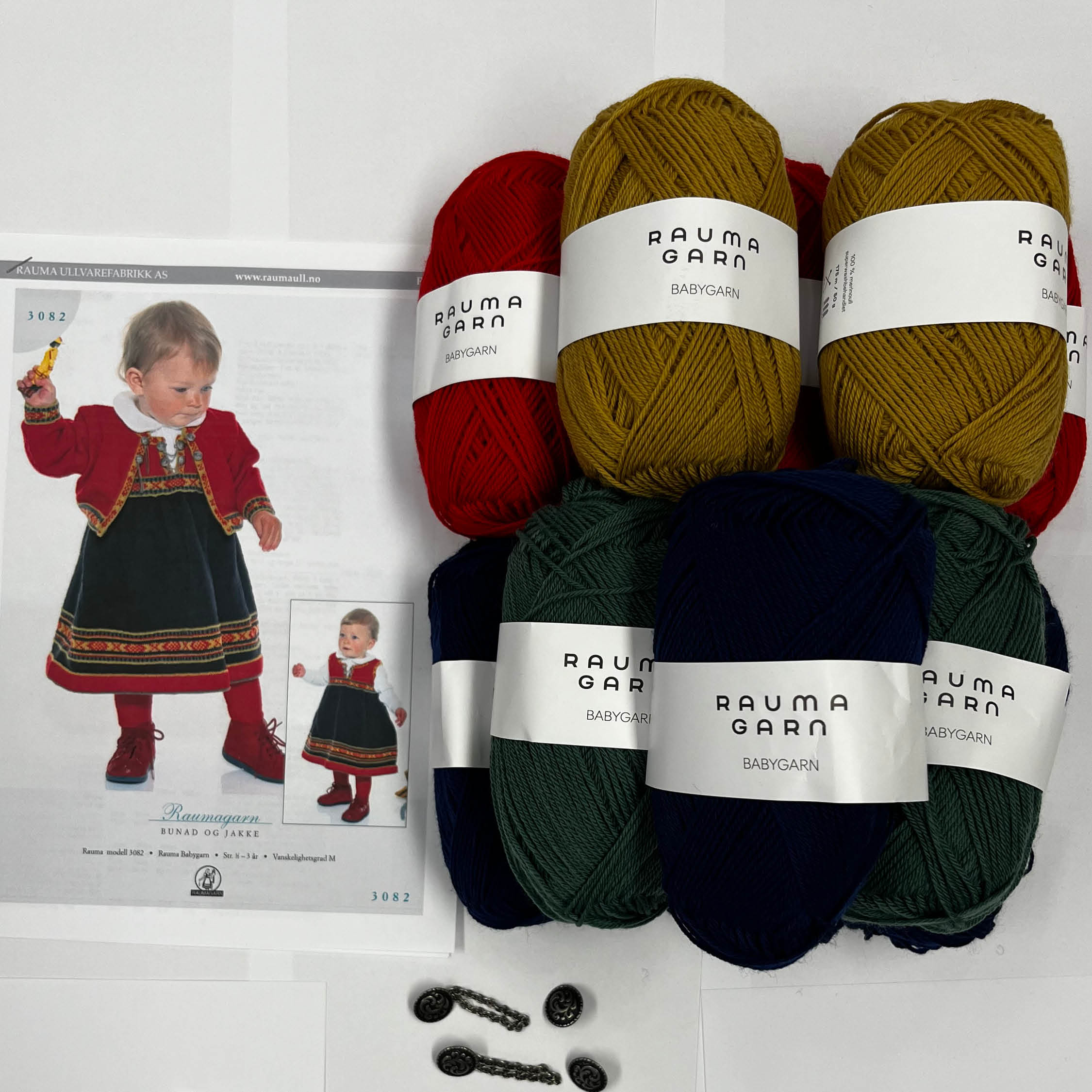 STRIKKEPAKKE BUNADSKJOLE OG JAKKE, VESTFOLD 1956 - Bilde 2