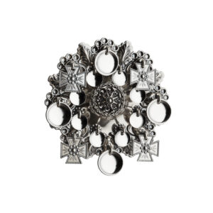 Sølje med kruse, oksidert