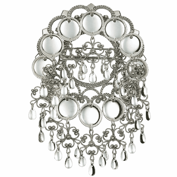 Sølje med 16 mm trådkantlauv, oksidert