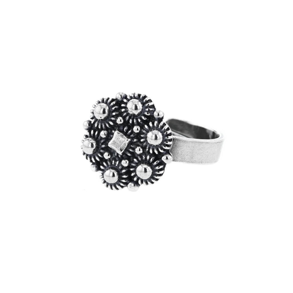 Ring, stor kruseknapp