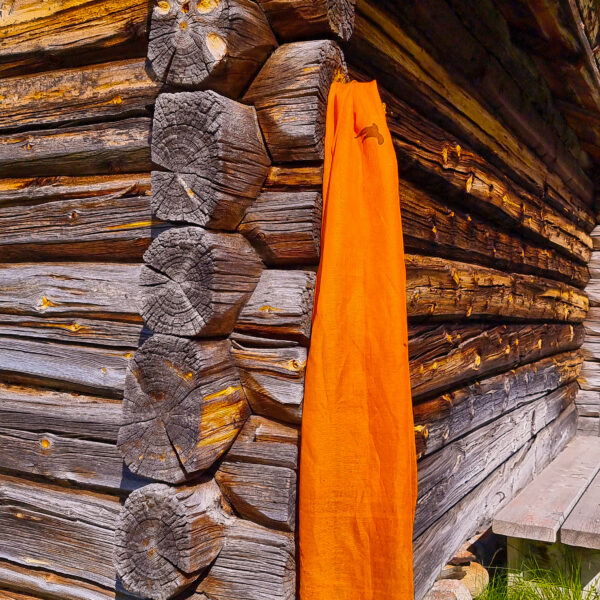 Skjerf Mustard i lin/modal/silke