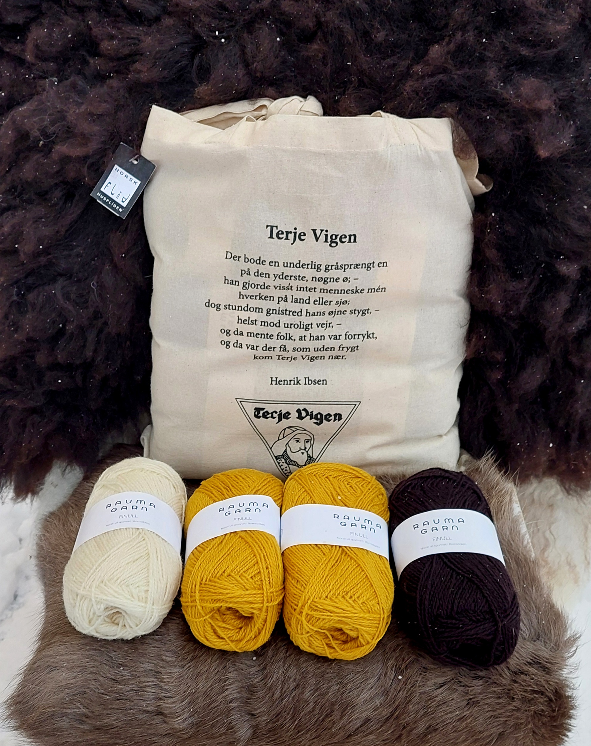 Strikkepakke Terje Vigen gul - Bilde 2