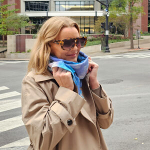 Skjerf Blurred lines light blue - Bilde 2