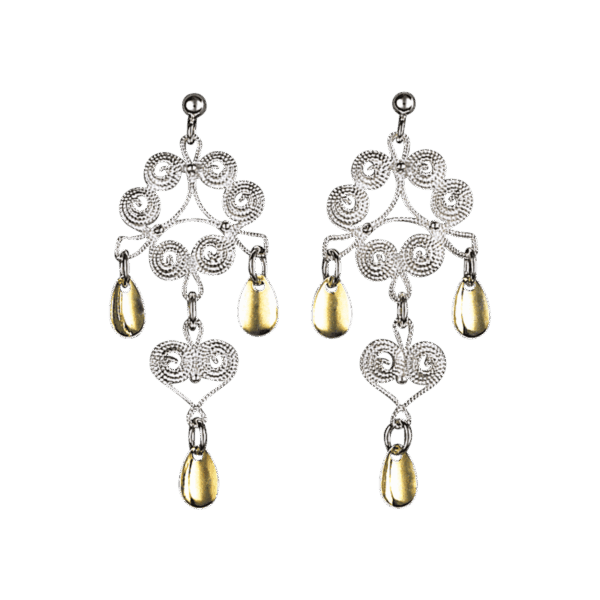 Øyrepynt Nordland, kvit/forgylt