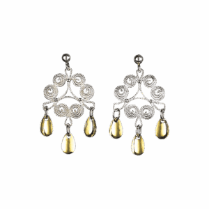 Øyrepynt Nordland, kvit/forgylt