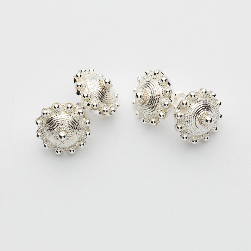 MANSJETTKNAPPER, STORE BLANKE - Bilde 1