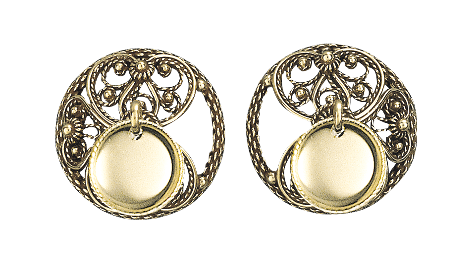 Maljer Telemark filigran med lauv, gamalforgylt - Bilde 1