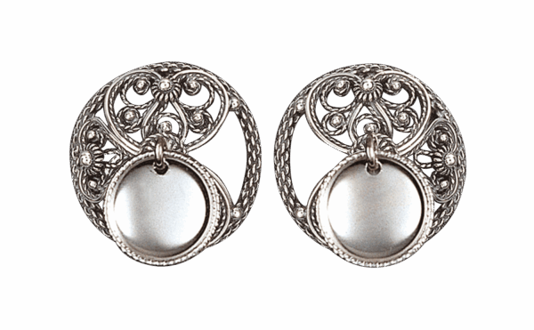 Maljer Telemark små filigran med lauv, oksidert