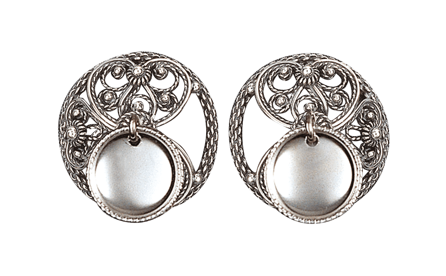 Maljer Telemark små filigran med lauv, oksidert - Bilde 1