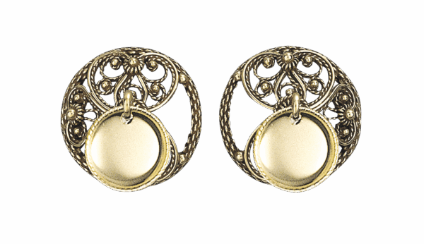 Maljer Telemark små filigran med lauv, gamalforgylt