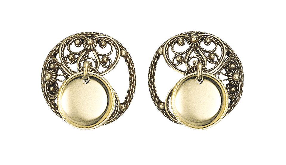 Maljer Telemark små filigran med lauv, gamalforgylt - Bilde 1