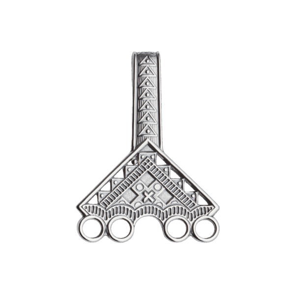 Veskekrok sølv, oksidert