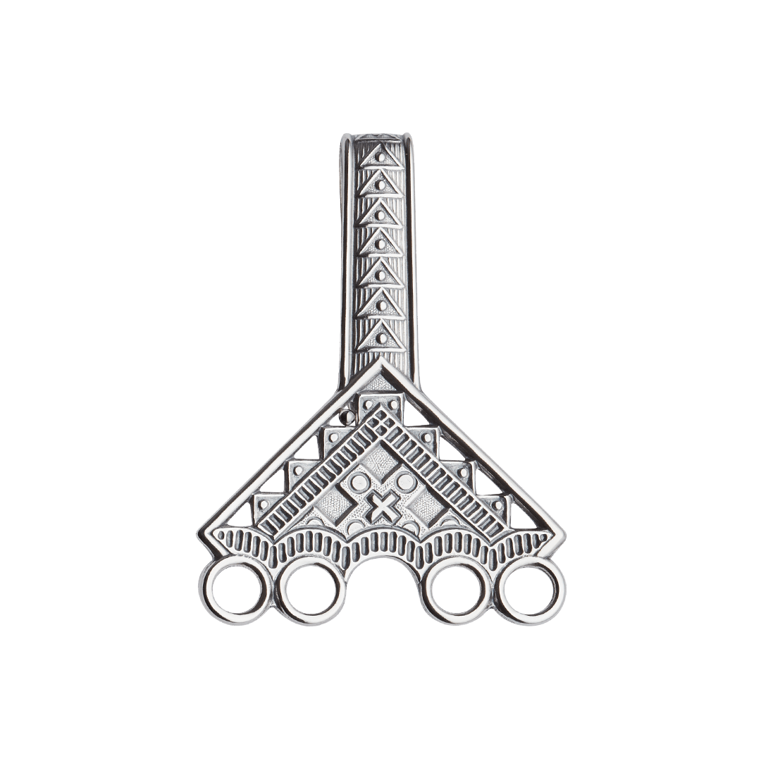 Veskekrok sølv, oksidert - Bilde 1