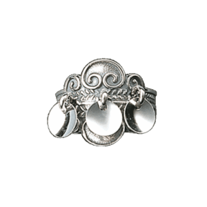 Bunadsring med lauv, oksidert