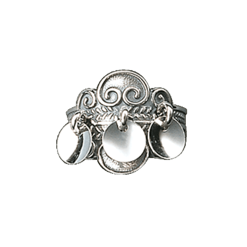 Bunadsring med lauv, oksidert - Bilde 1