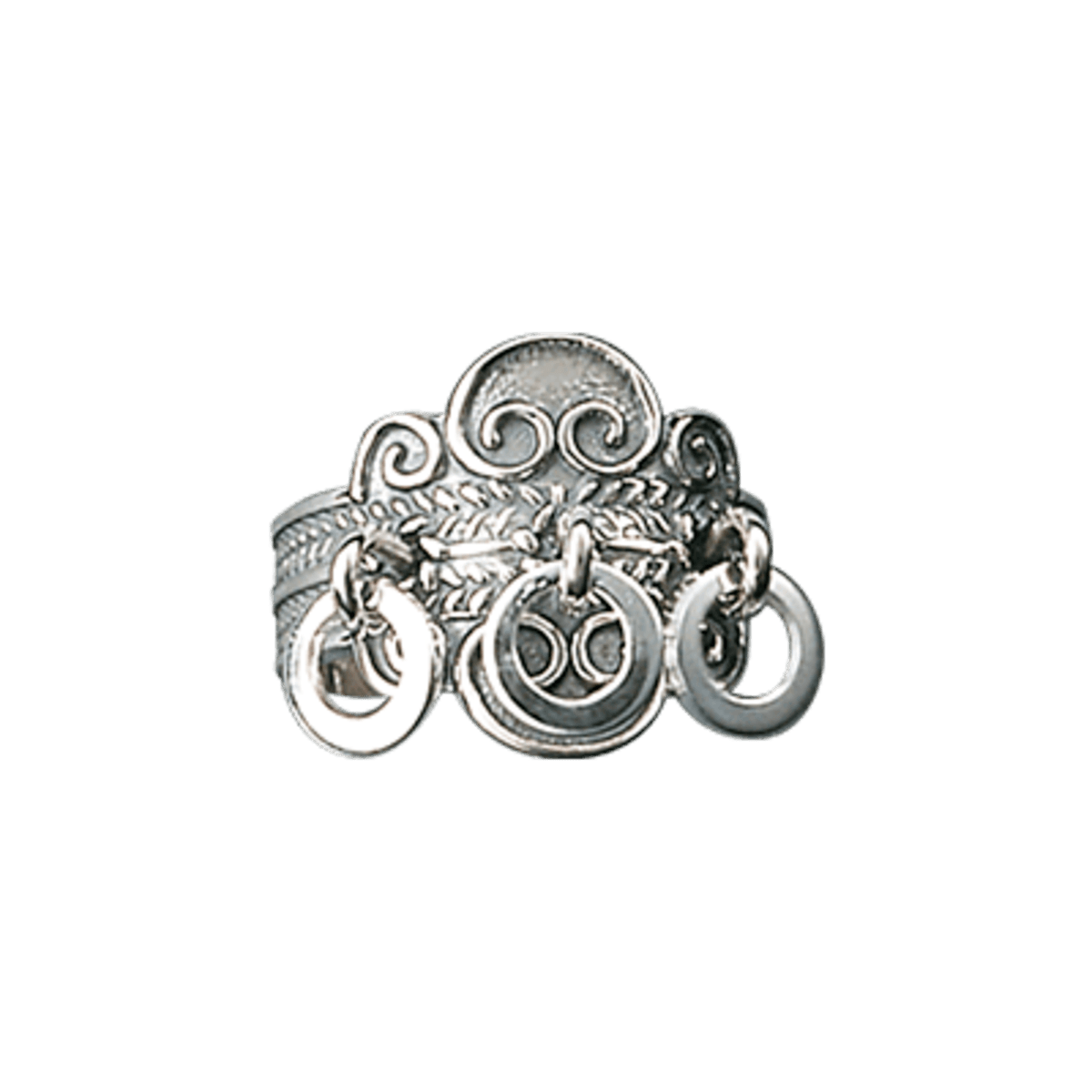 Bunadsring med ringlauv, oksidert - Bilde 1