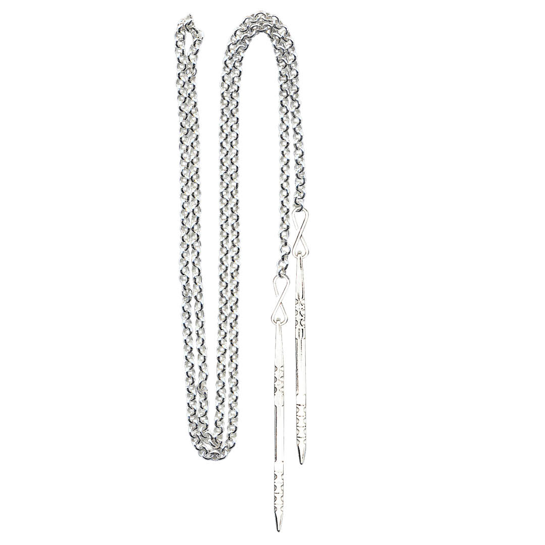 Kjede Aust Agder 1,1 m med spyd 327400, kvit - Bilde 1