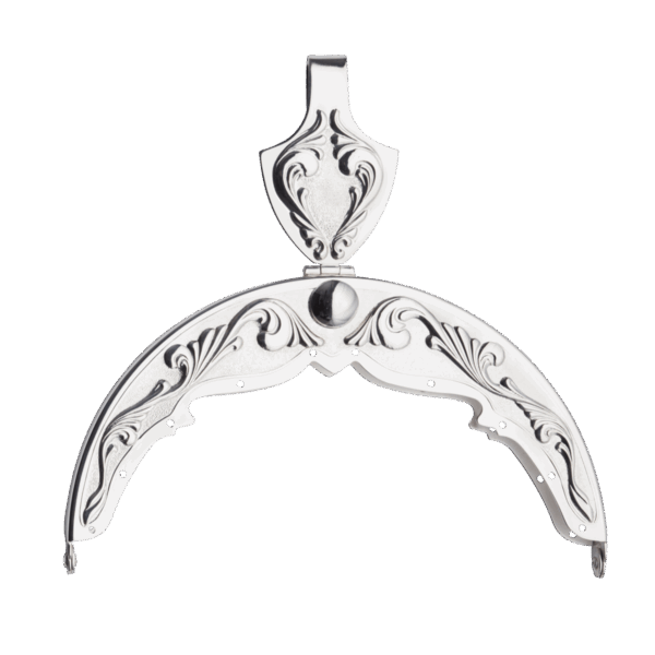 Veskelås forsølva, kvit