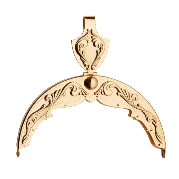 Veskelås forsølva, forgylt