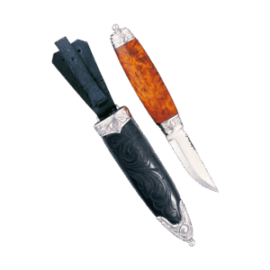 Bunadskniv Ola med handskåren slire