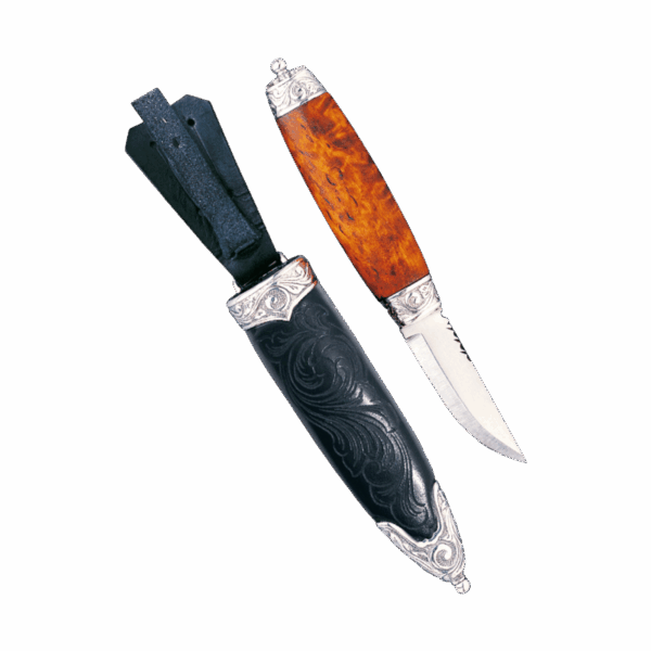 Bunadskniv Ola med handskåren slire