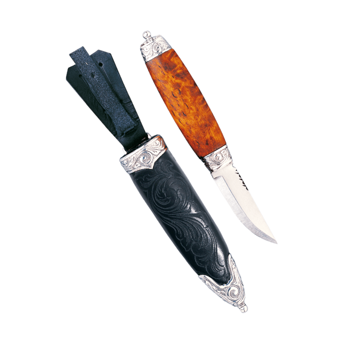 Bunadskniv Ola med handskåren slire - Bilde 1