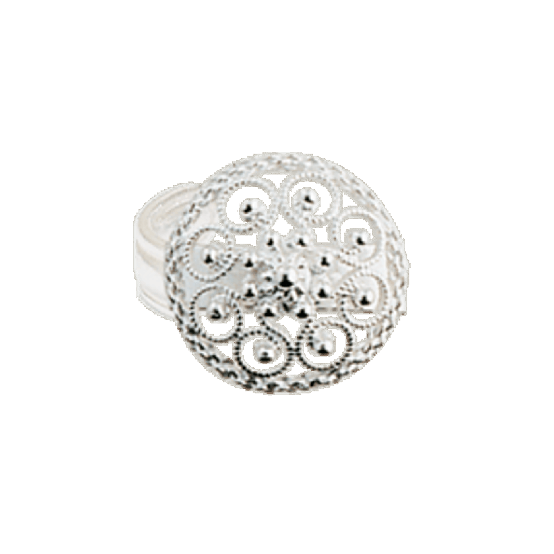 Bunadsring filigran, kvit - Bilde 1