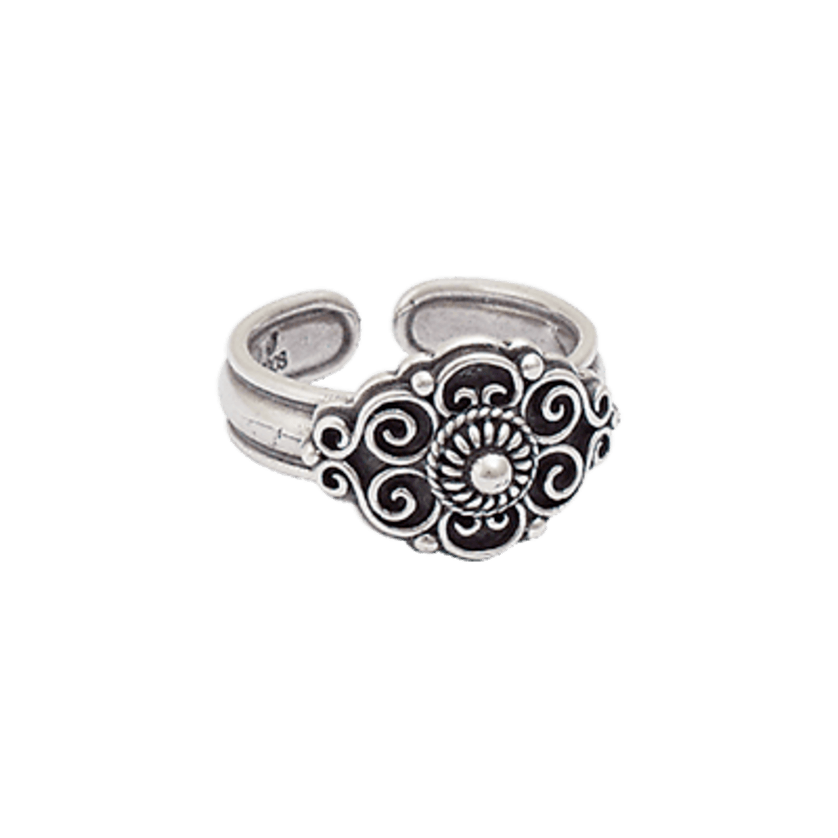 Bunadsring med krus, oksidert - Bilde 1