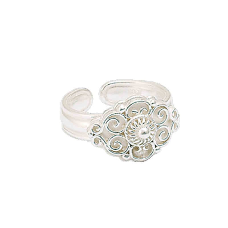 Bunadsring med krus, kvit - Bilde 1