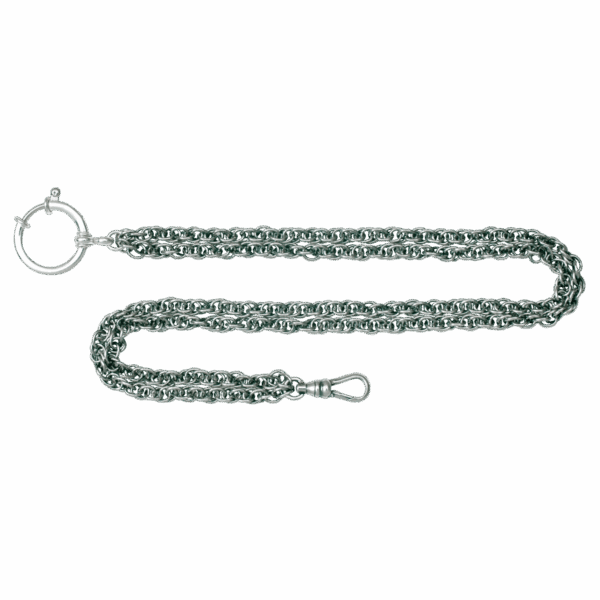 Klokkekjede 35 cm dobbel, oksidert